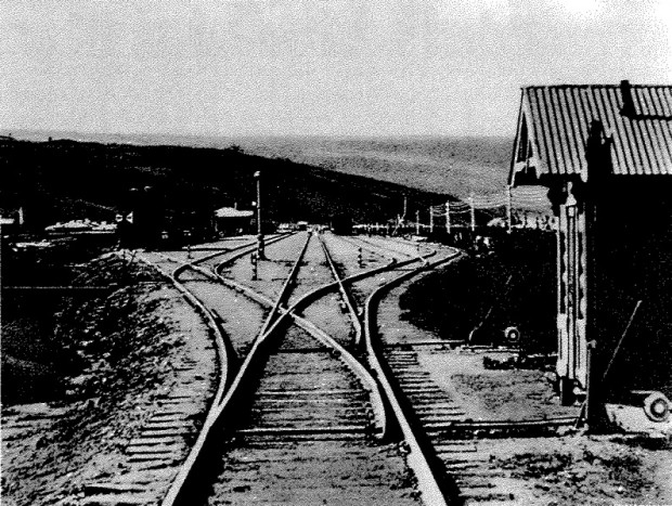 Сдвоенный стрелочный перевод на станции Гродеково Уссурийской железной дороги. 1900